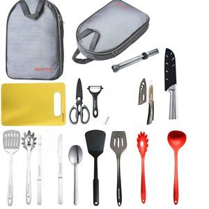 Camping Cooking Utensils Set Camp Kitchen Portable Kits - Clearance-F